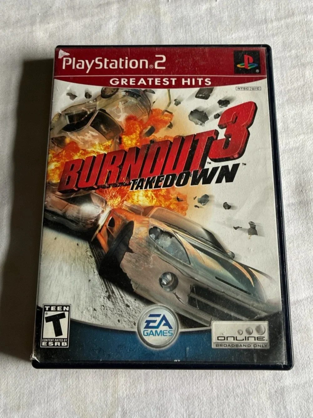 Sony PlayStation 2 Burnout 3: Takedown — Red, White & Orange Cover Works